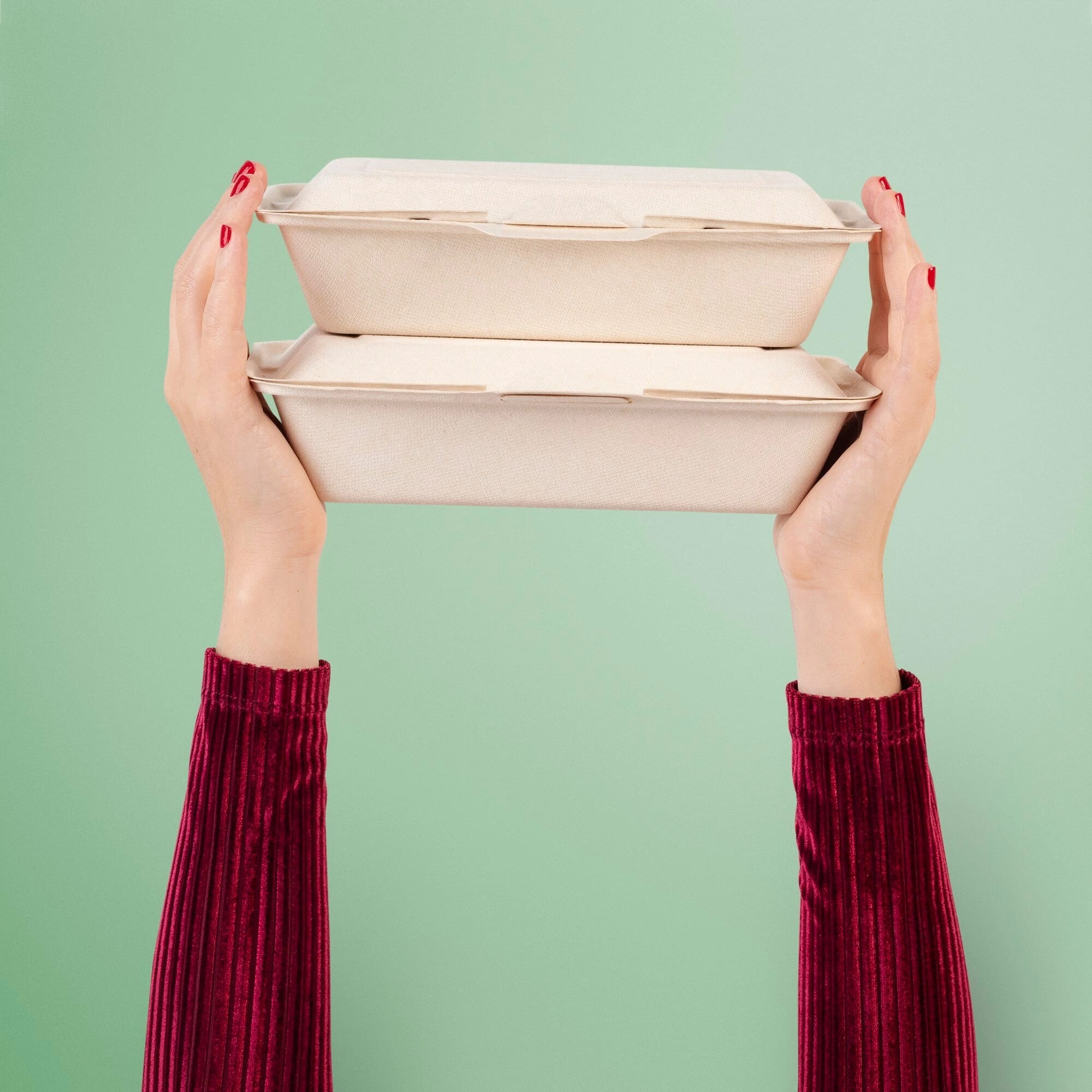 Assortment of recyclable paper and cardboard packaging.