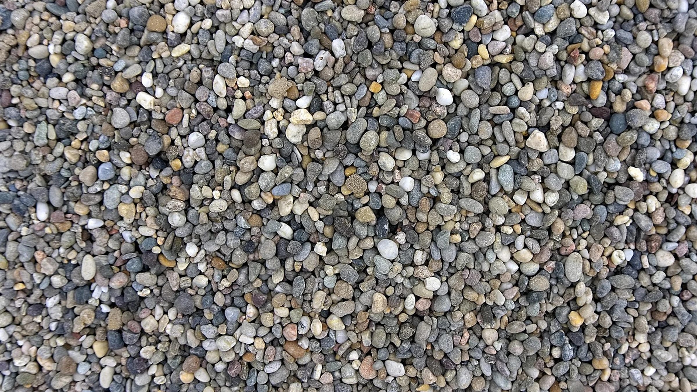 Close-up texture of small stones and gravel.
