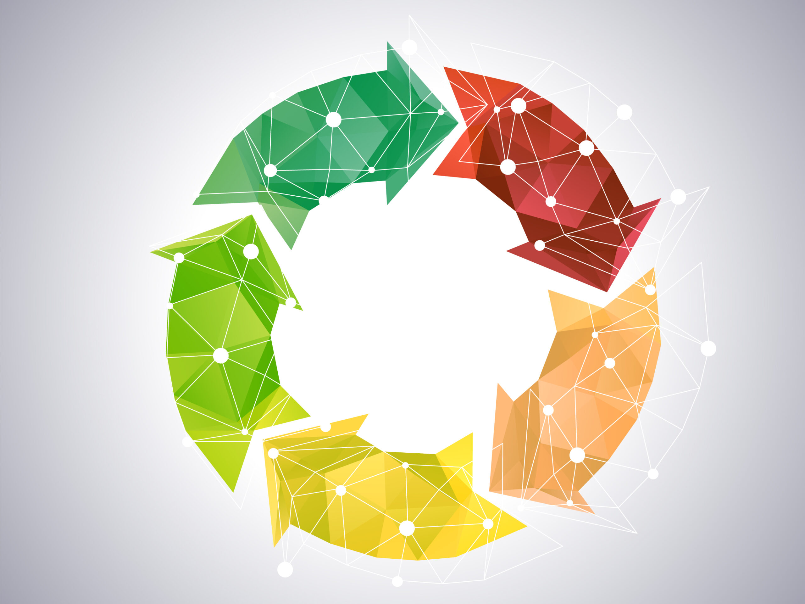 Circular energy transition graphic symbolising sewage heat recovery and low-carbon district heating infrastructure