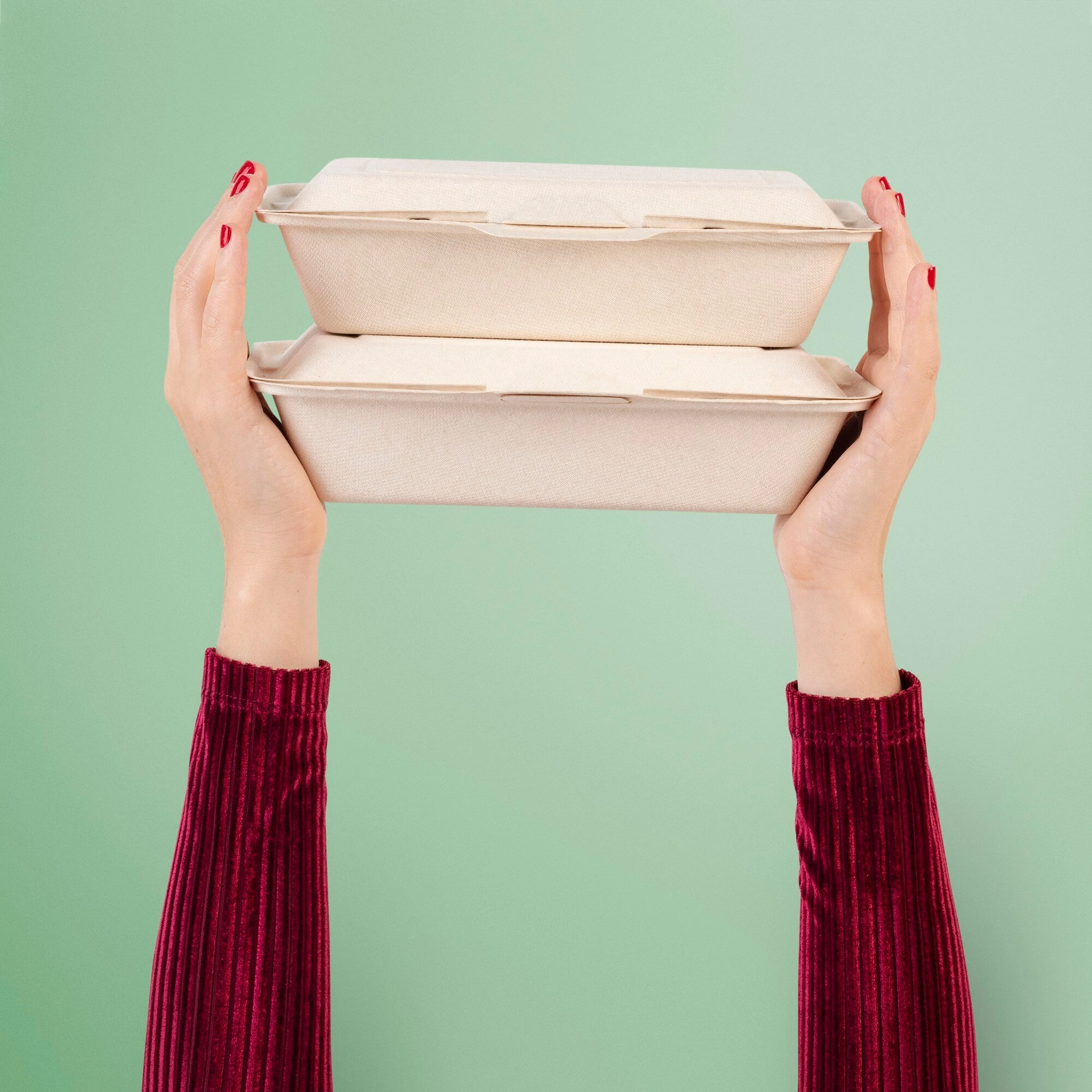 Assortment of recyclable paper and cardboard packaging.