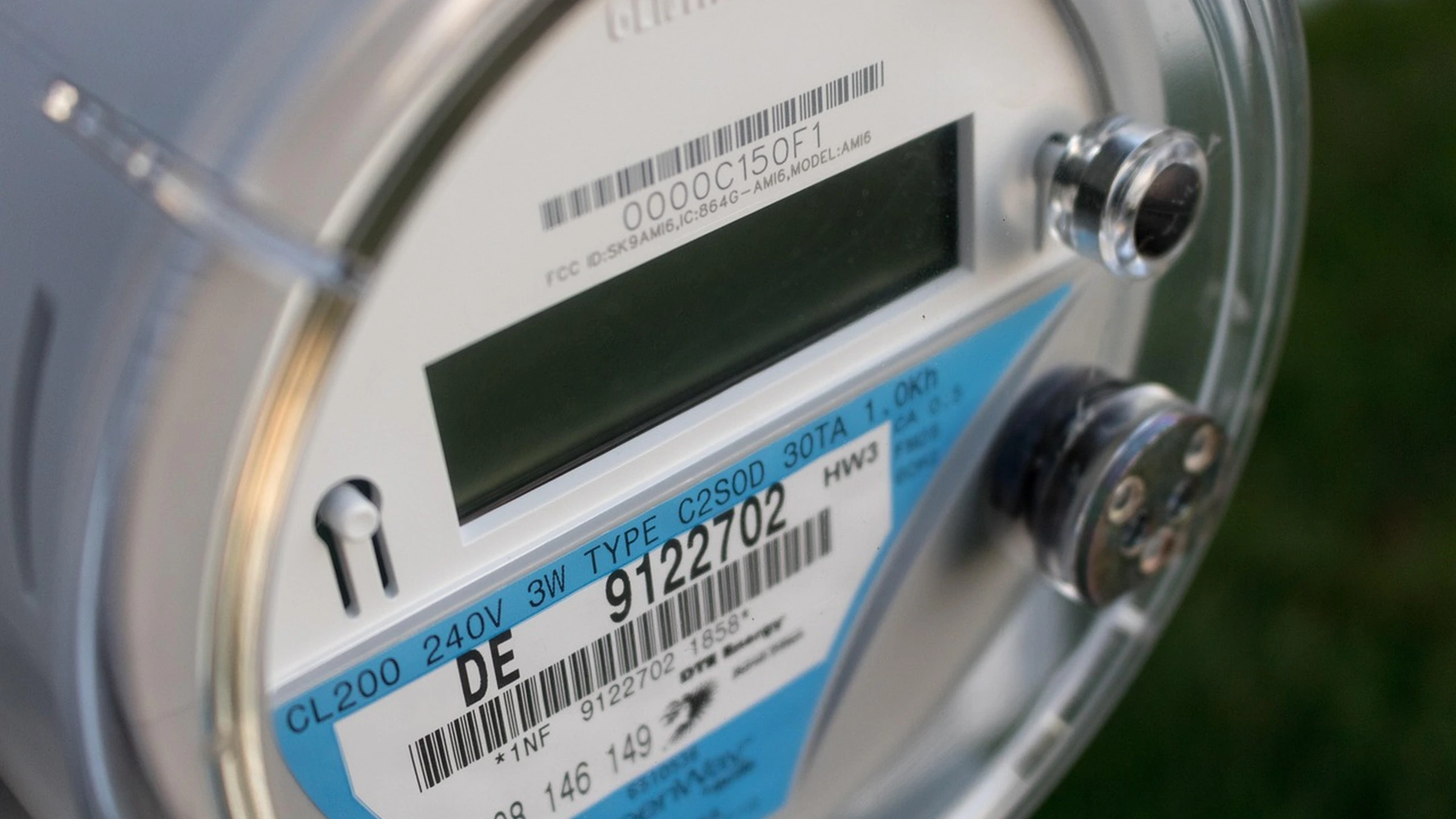 Close view of an electricity meter
